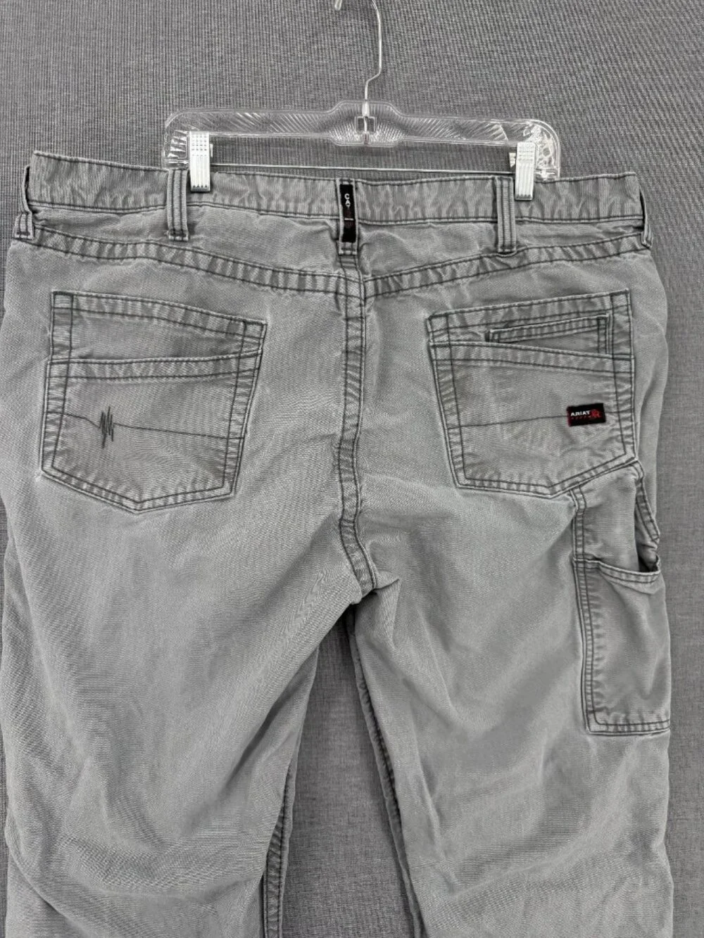 Ariat FR M4 Low Rise Boot Cut Jeans Gray Mens 42x34 Flame Resistant Work Pants
